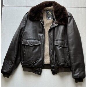 Vintage Cooper G-1 Flight Leather Jacket Bomber Classic Aviator Military USA 44